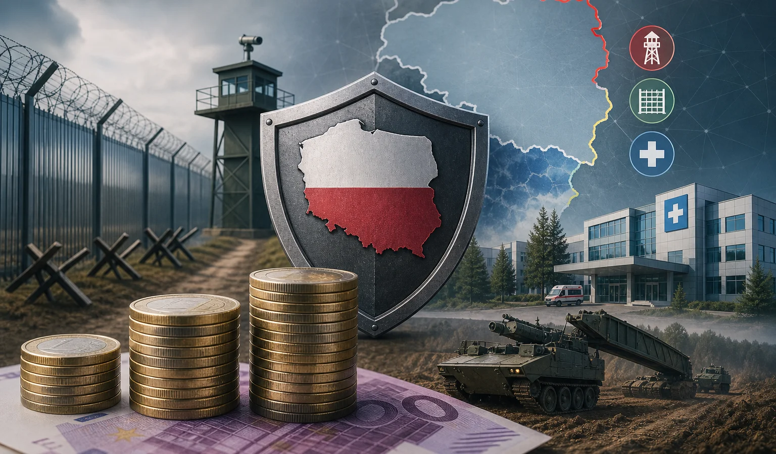 Ilustracja do artykułu: Tarcza Wschód: 10 mld euro na wzmocnienie wschodniej granicy Polski i kolejne inwestycje