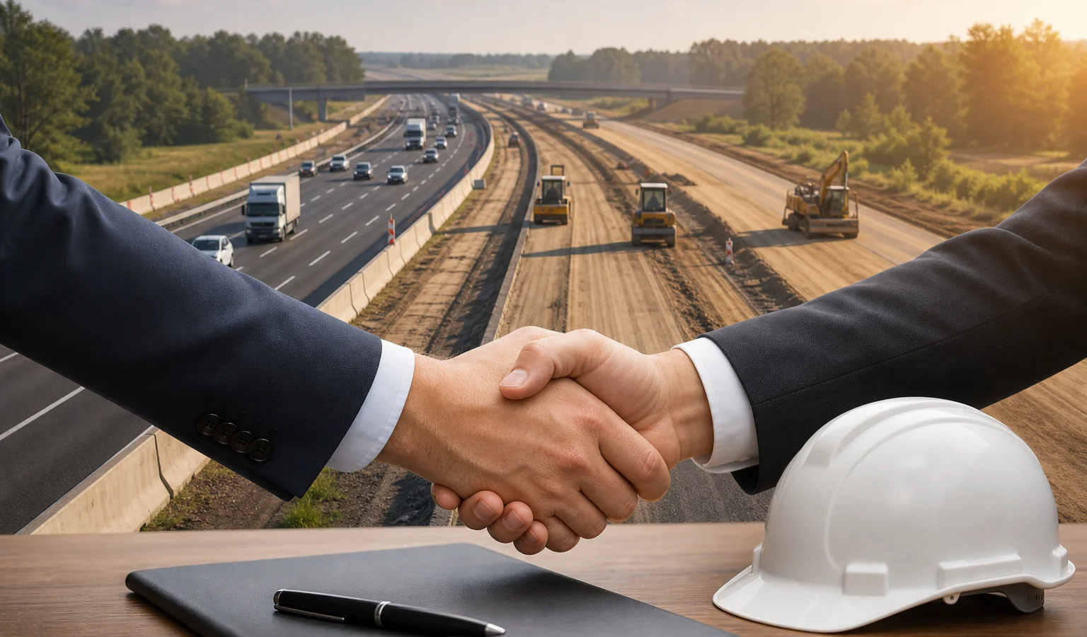 Ilustracja do artykułu: Poszerzenie autostrady A2 między Łodzią a Warszawą: podpisano drugi kontrakt na rozbudowę