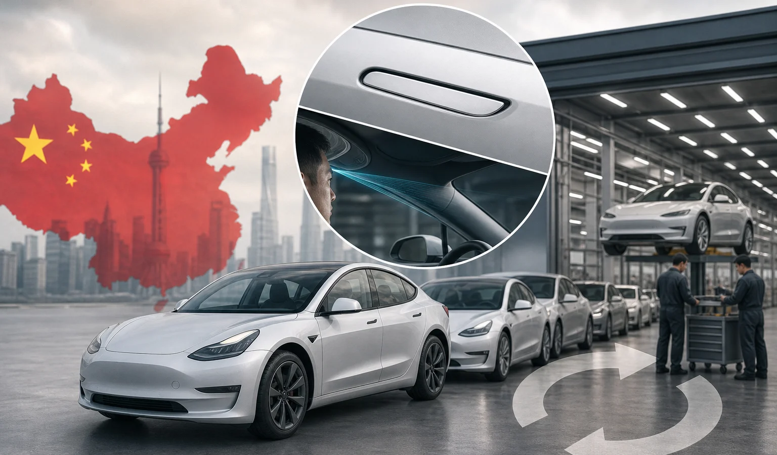 Ilustracja do artykułu: Tesla rozpoczyna największą w historii Chin akcję serwisową, wycofując prawie 3 miliony pojazdów