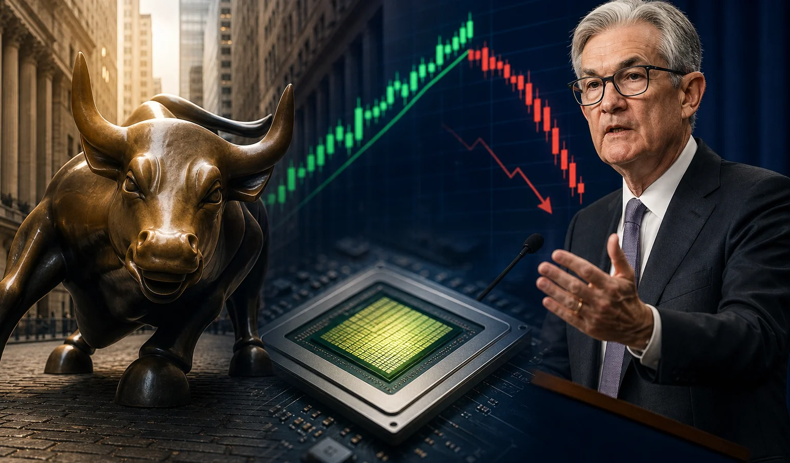 Ilustracja do artykułu: Wall Street: wzrosty w piątek, spadki w tygodniu, oczekiwania na wyniki Nvidii i wystąpienie prezesa Fed
