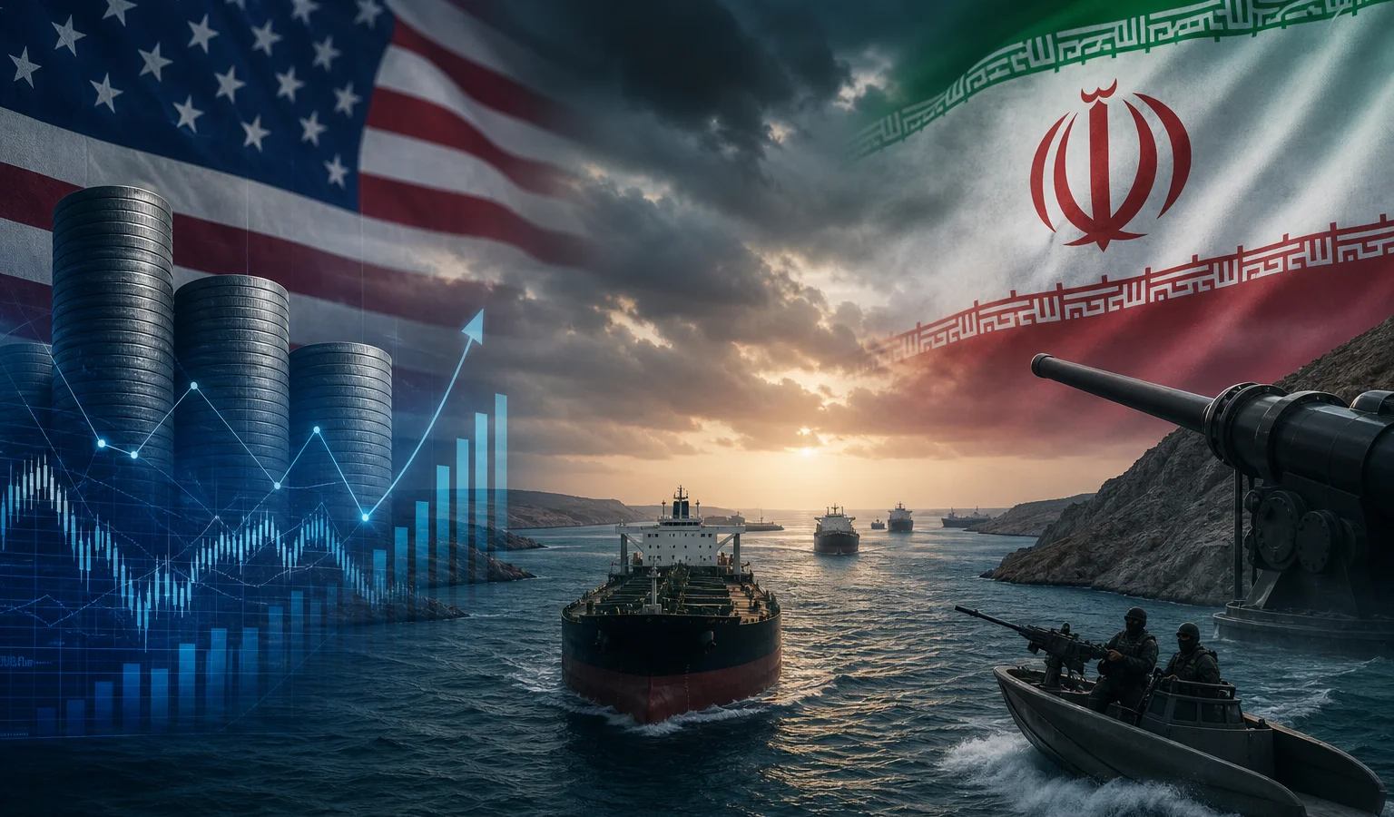 Ilustracja do artykułu: USA zapowiadają największą ofensywę finansową przeciw Iranowi w obliczu napięć w Cieśninie Ormuz