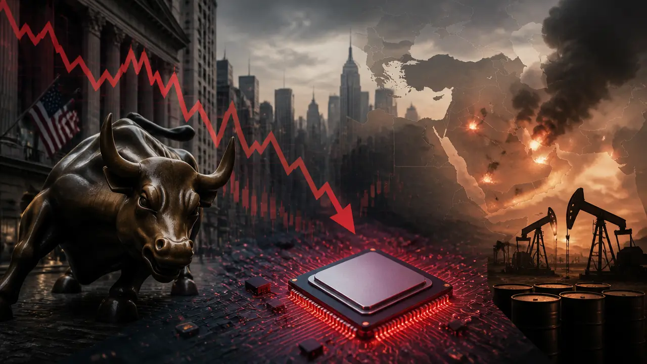 Ilustracja do artykułu: Spadki na Wall Street pod presją producentów chipów i napięć geopolitycznych