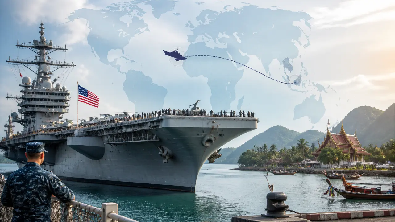 Ilustracja do artykułu: USS Abraham Lincoln zatrzyma się w Tajlandii po rekordowo długim rejsie na Bliskim Wschodzie