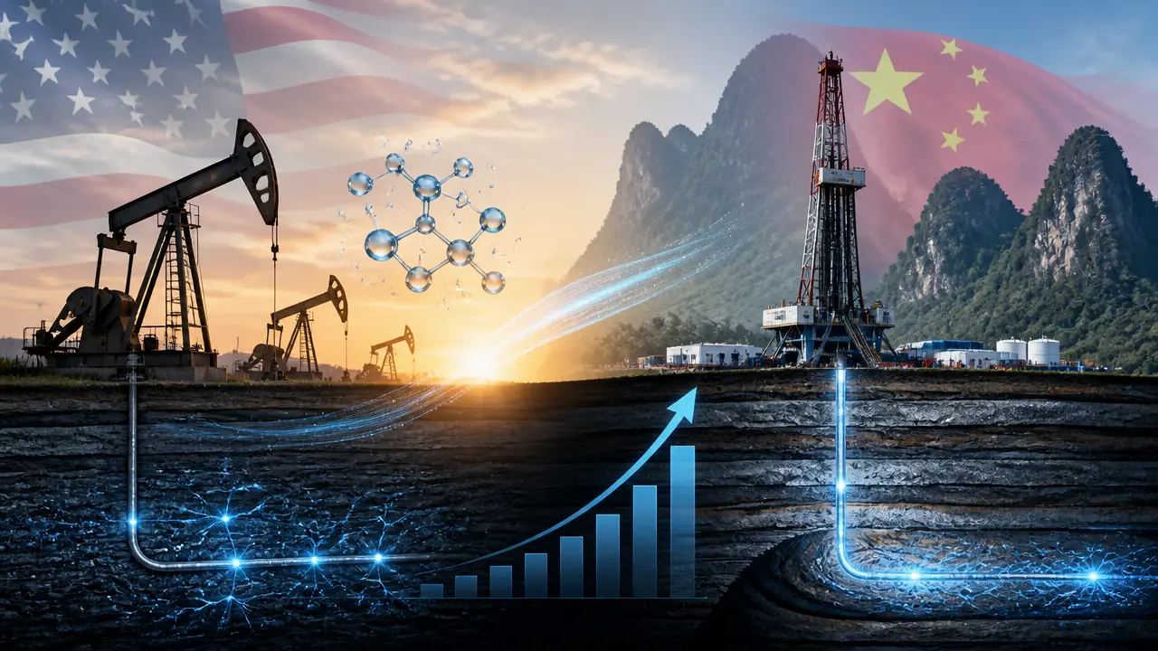 Ilustracja do artykułu: Nowe technologie i wyzwania w produkcji ropy łupkowej w USA i gazu łupkowego w Chinach