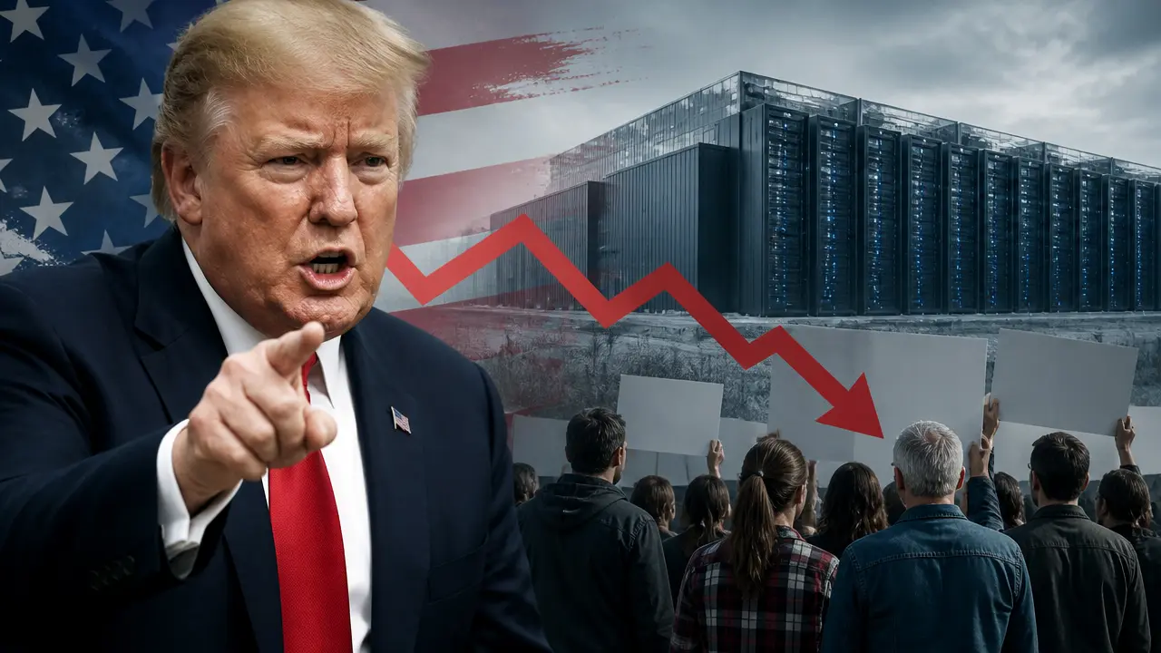 Ilustracja do artykułu: Trump krytykuje społeczności sprzeciwiające się budowie centrów danych AI w USA