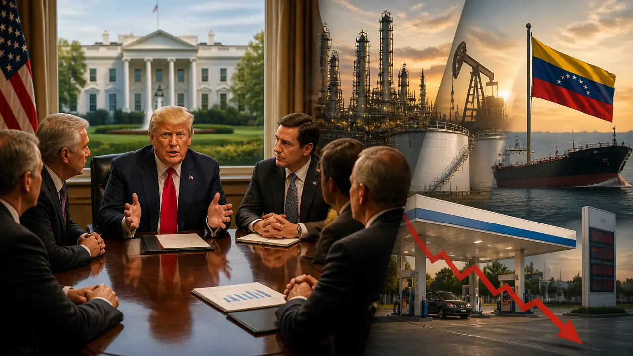 Ilustracja do artykułu: Trump spotyka się z przedstawicielami branży naftowej w Białym Domu w celu obniżenia cen paliw