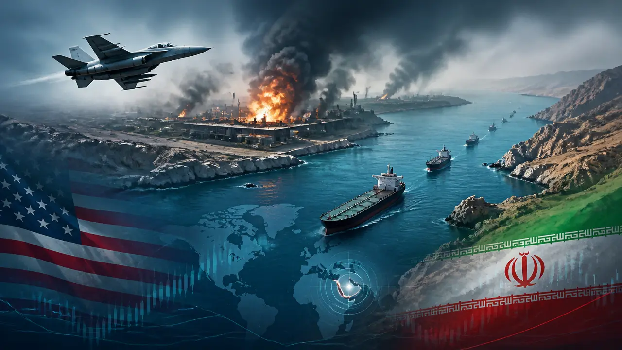 Ilustracja do artykułu: USA przeprowadzają kolejne ataki na cele wojskowe Iranu w rejonie cieśniny Ormuz