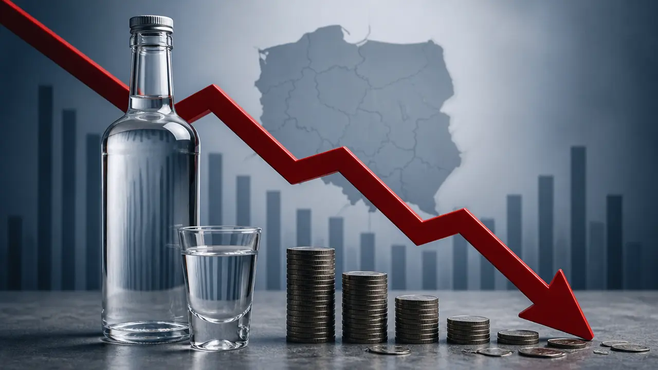 Ilustracja do artykułu: Spadek produkcji i konsumpcji wódki w Polsce w pierwszym półroczu 2026 roku