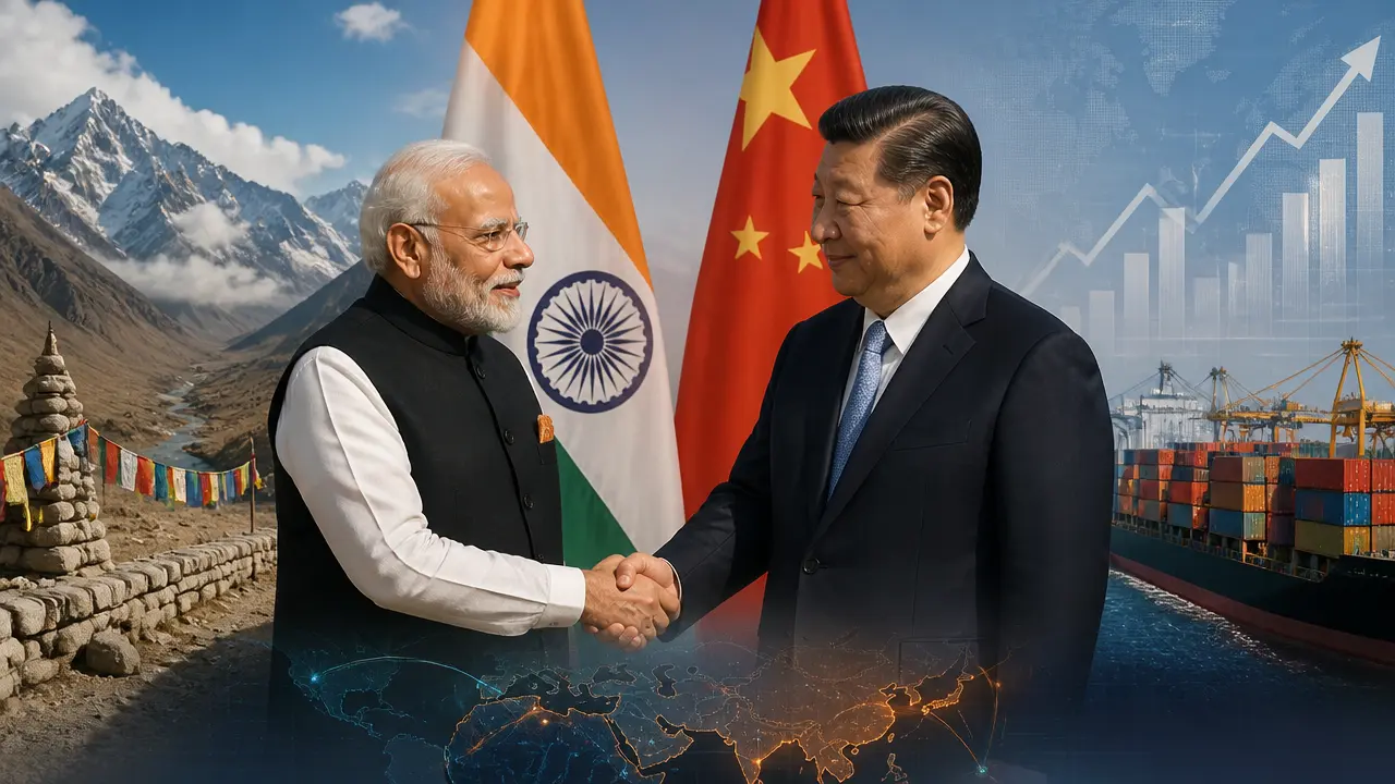 Ilustracja do artykułu: Spotkanie Modi i Xi podczas szczytu BRICS: granice, handel i współpraca