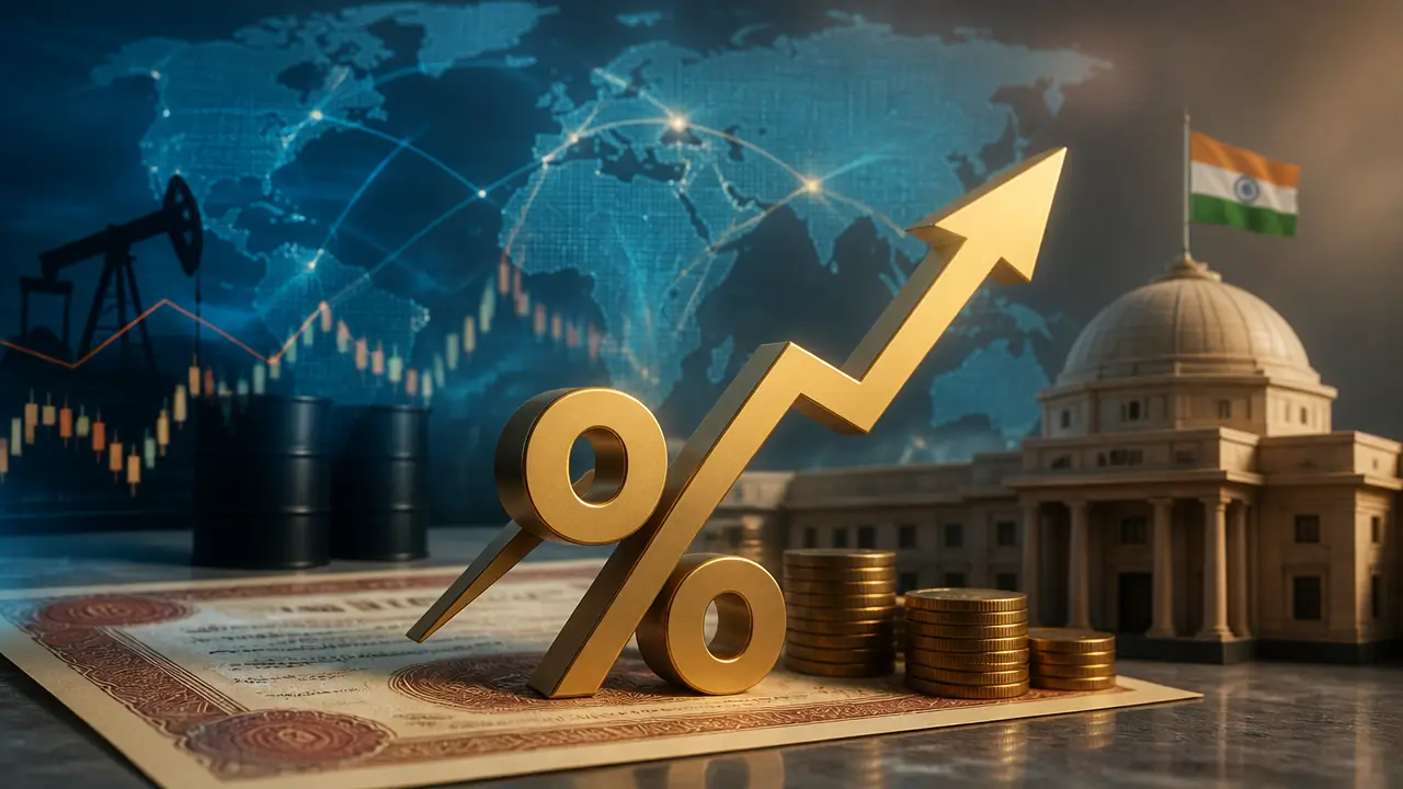Ilustracja do artykułu: Indyjski rynek obligacji pod presją globalnych czynników, 10-letnie obligacje blisko 7%