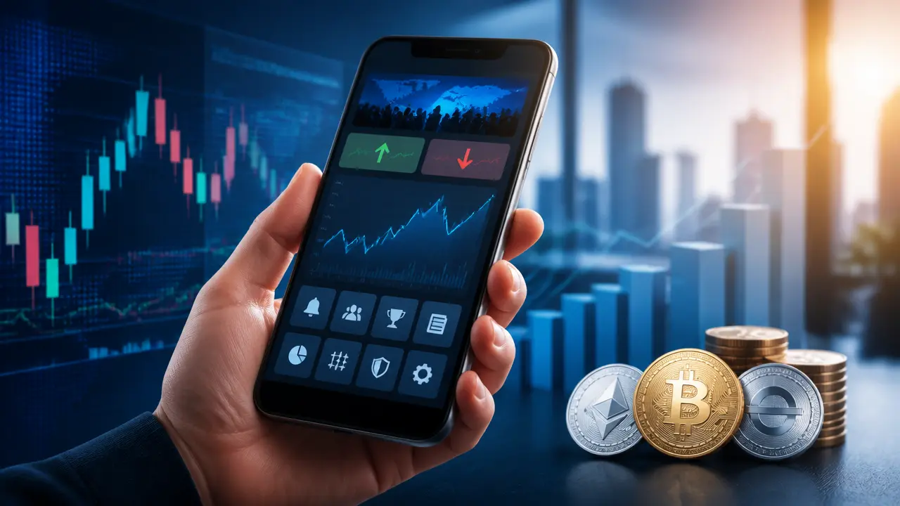 Ilustracja do artykułu: Outpoll – aplikacja mobilna do handlu na rynkach predykcyjnych z funkcjami kryptowalutowymi