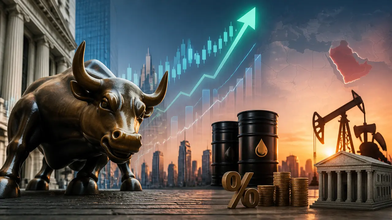 Ilustracja do artykułu: Wall Street utrzymuje optymizm wobec akcji mimo rosnących stóp i cen ropy