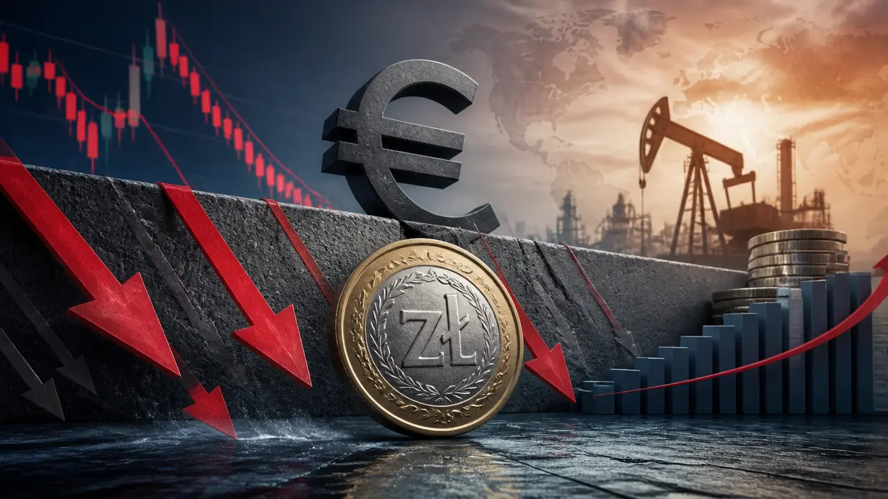 Ilustracja do artykułu: Presja na osłabienie złotego utrzymuje się mimo oporu kursu euro