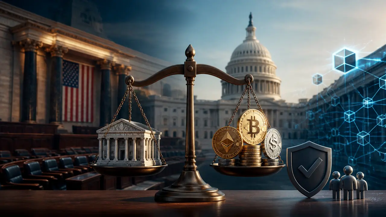 Ilustracja do artykułu: Senat USA przygotowuje się do kluczowego głosowania nad CLARITY Act regulującym rynek kryptowalut
