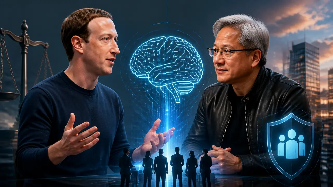 Ilustracja do artykułu: Mark Zuckerberg wspiera Nvidię w sporze o tempo rozwoju sztucznej inteligencji
