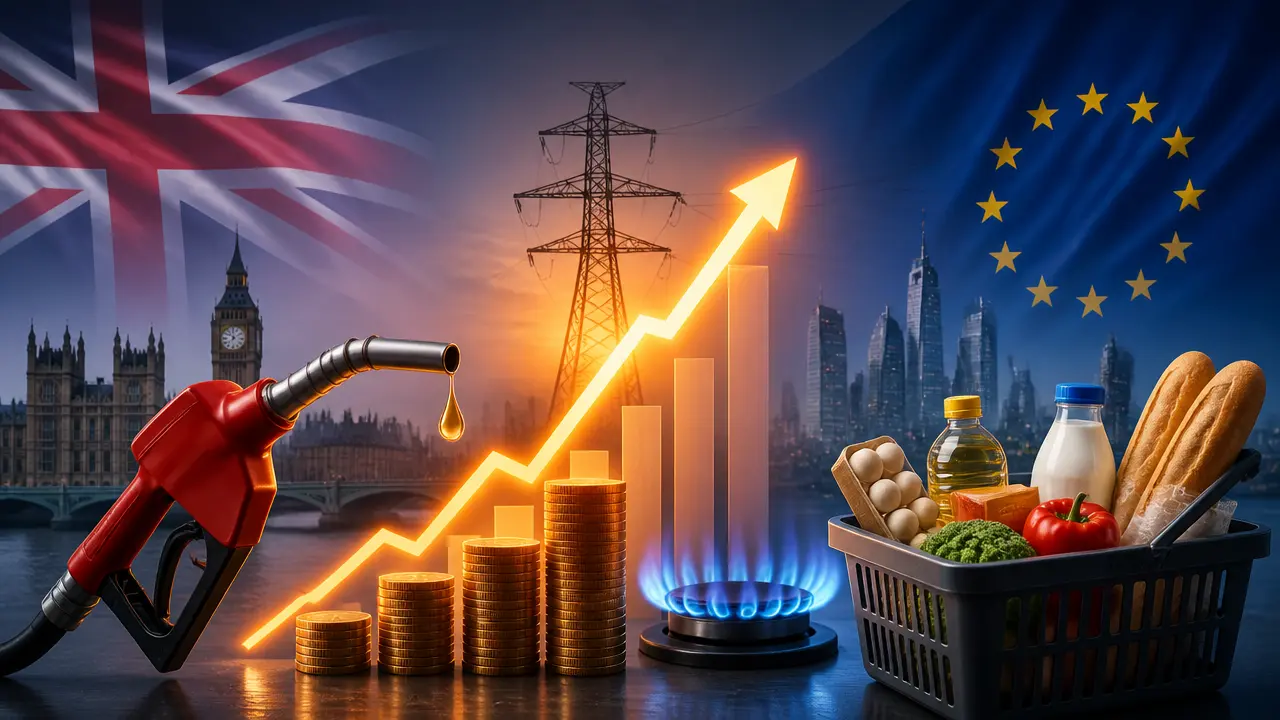 Ilustracja do artykułu: Wzrost inflacji w Wielkiej Brytanii i strefie euro napędzany przez rosnące ceny energii