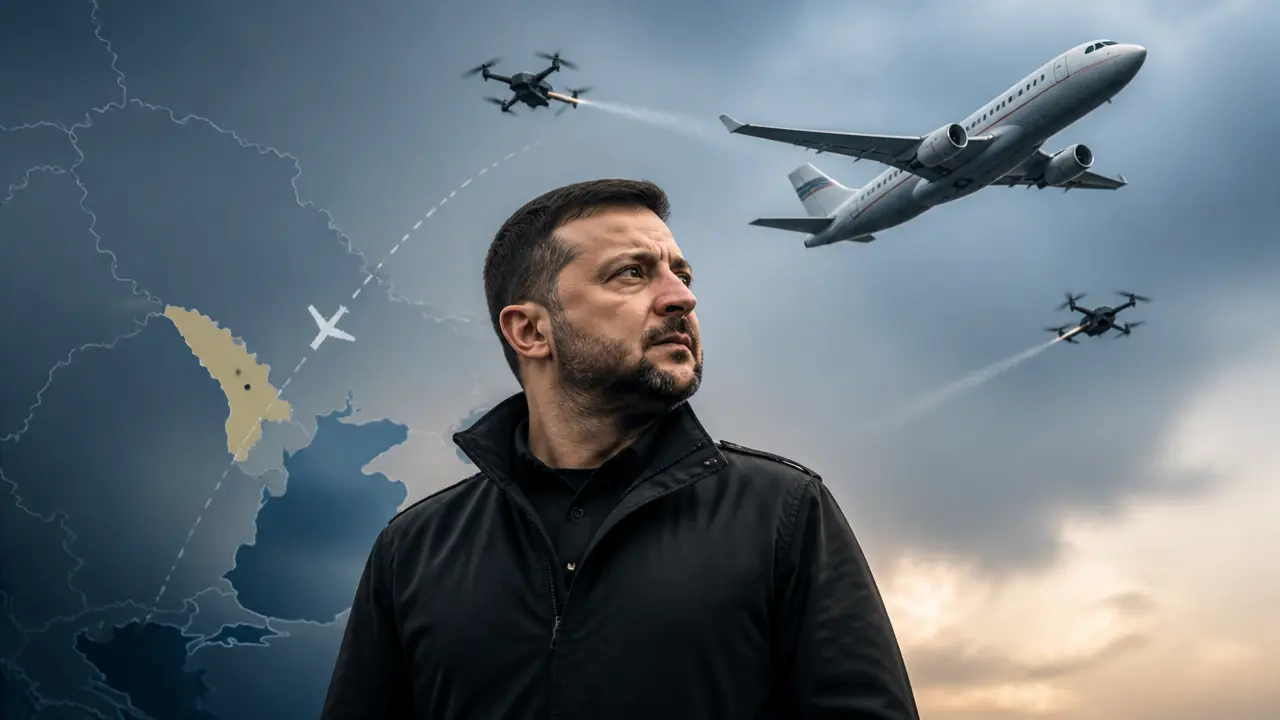 Ilustracja do artykułu: Dwa zamachy dronów na samolot prezydenta Zełenskiego w ostatnich tygodniach