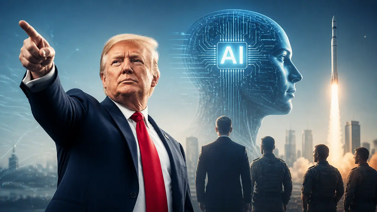 Ilustracja do artykułu: Donald Trump zapowiada powołanie „sił AI” i „cara od AI” w USA