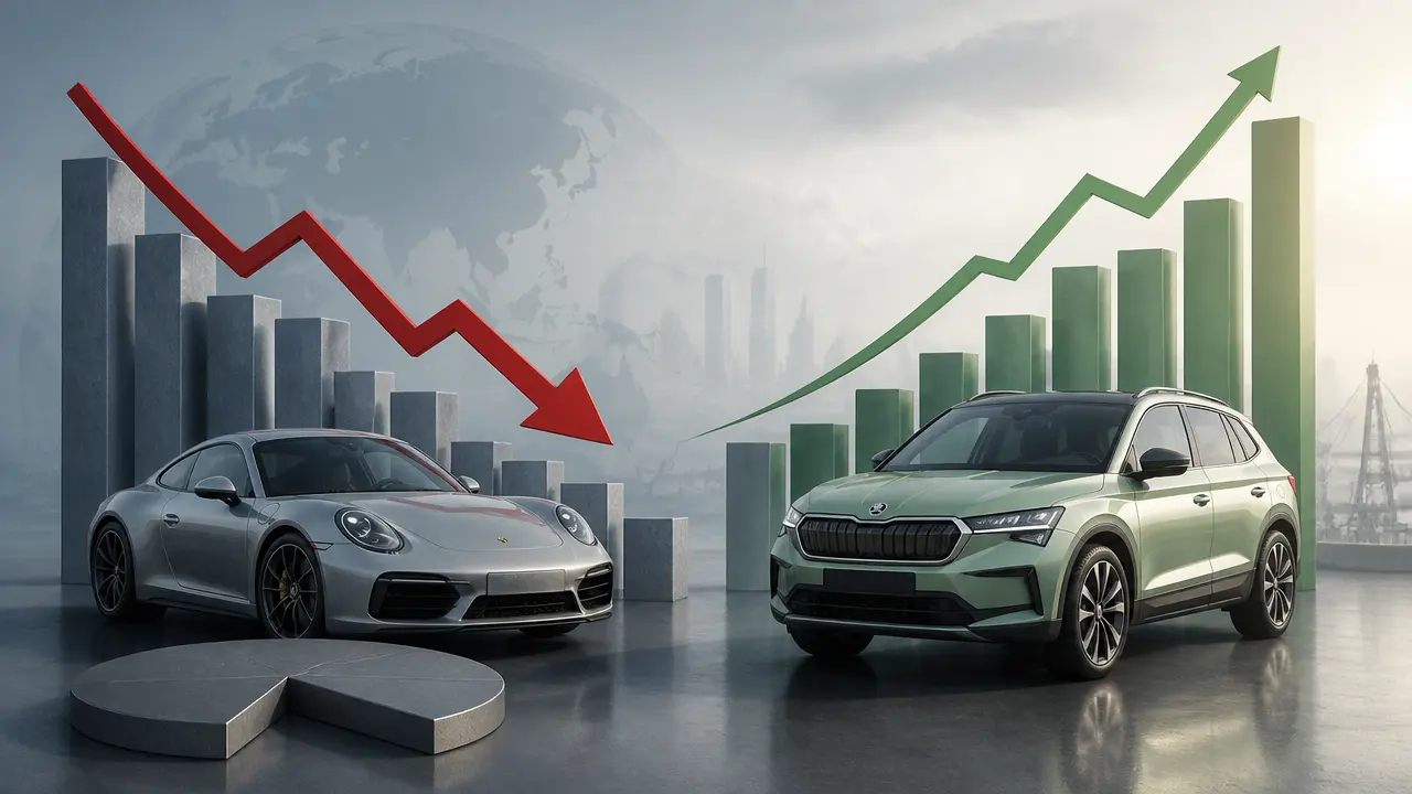 Ilustracja do artykułu: Porsche traci pozycję lidera w Volkswagenie. Odpis 6 mld euro i rosnąca rola Skody