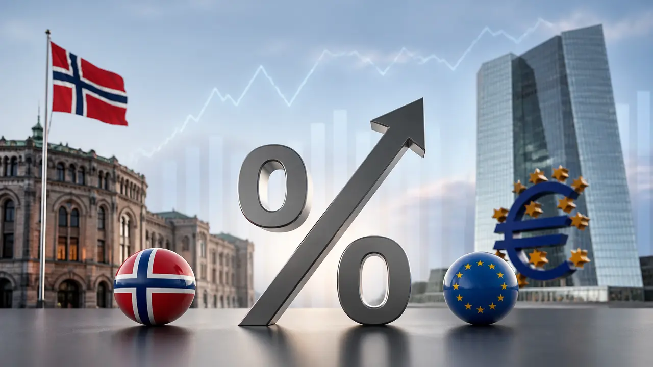 Ilustracja do artykułu: Bank Norwegii i Europejski Bank Centralny podnoszą stopy procentowe w odpowiedzi na inflację
