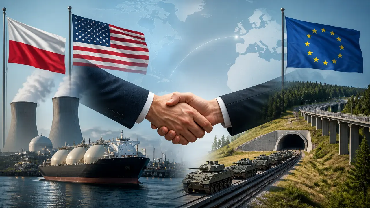 Ilustracja do artykułu: Polska i USA rozmawiają o atomie, LNG i współpracy obronnej, UE pracuje nad mobilnością wojskową