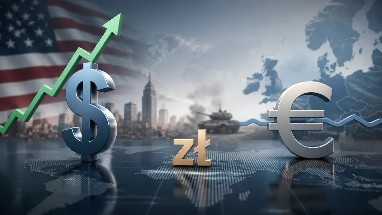 Ilustracja do artykułu: Dolar umacnia się, euro stabilne wobec złotego przy braku nowych impulsów
