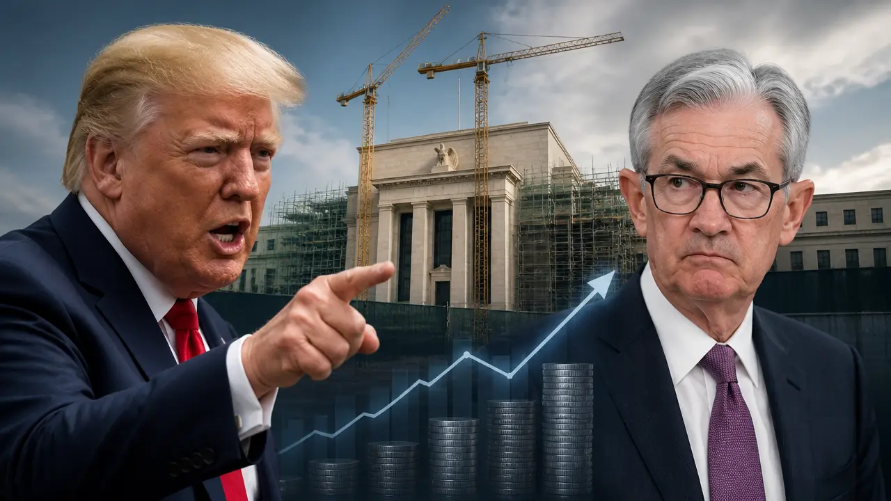 Ilustracja do artykułu: Donald Trump żąda odejścia Jerome'a Powella z zarządu Fed w związku z kosztami remontu siedziby
