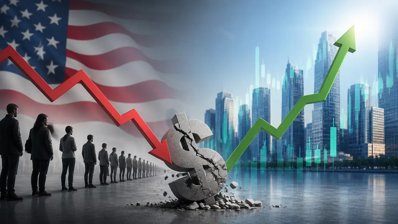 Ilustracja do artykułu: Słabsze dane z rynku pracy w USA wpływają na rynki walutowe i giełdowe