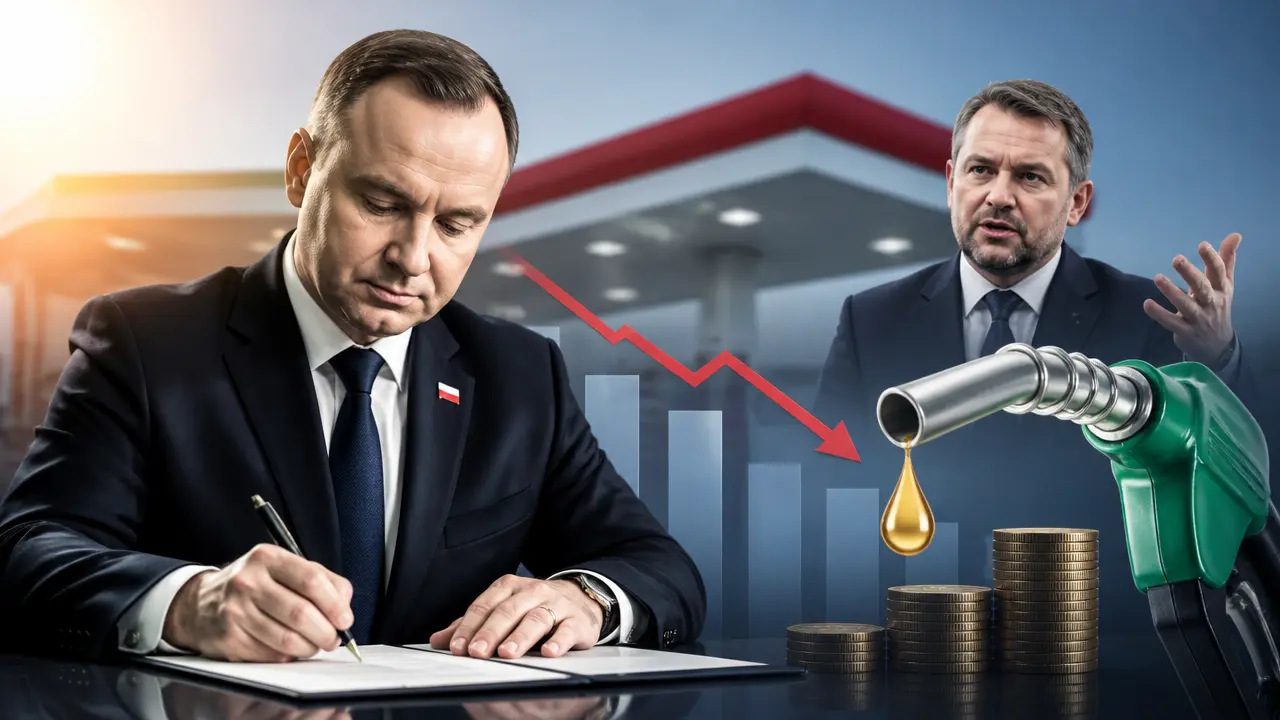 Ilustracja do artykułu: Prezydent podpisał ustawę obniżającą ceny paliw. Reakcje polityczne i szczegóły regulacji