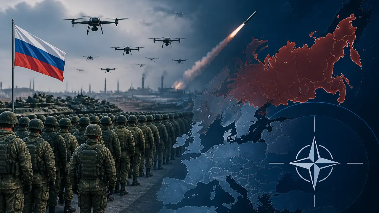 Ilustracja do artykułu: Rosja zwiększa liczebność sił zbrojnych i produkcję dronów, ostrzega szef wojsk lądowych Bundeswehry